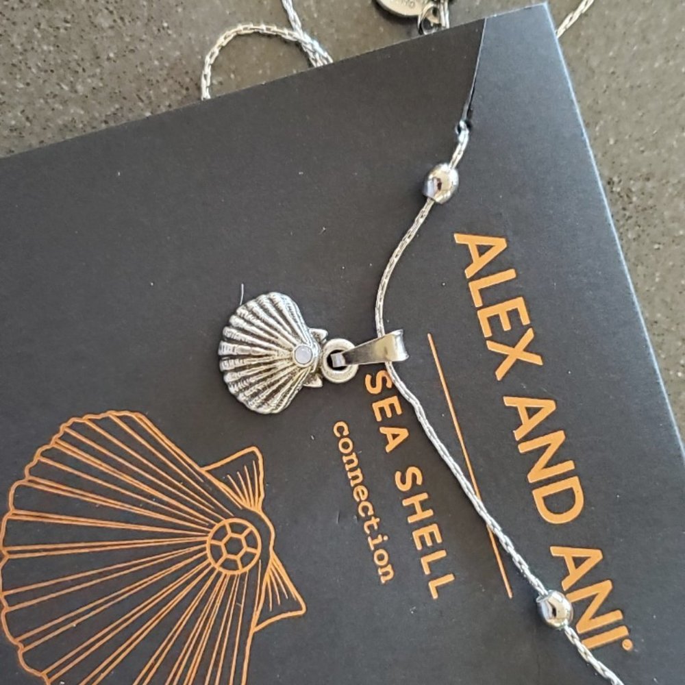 Alex and Ani Silver Sea Shell Necklace